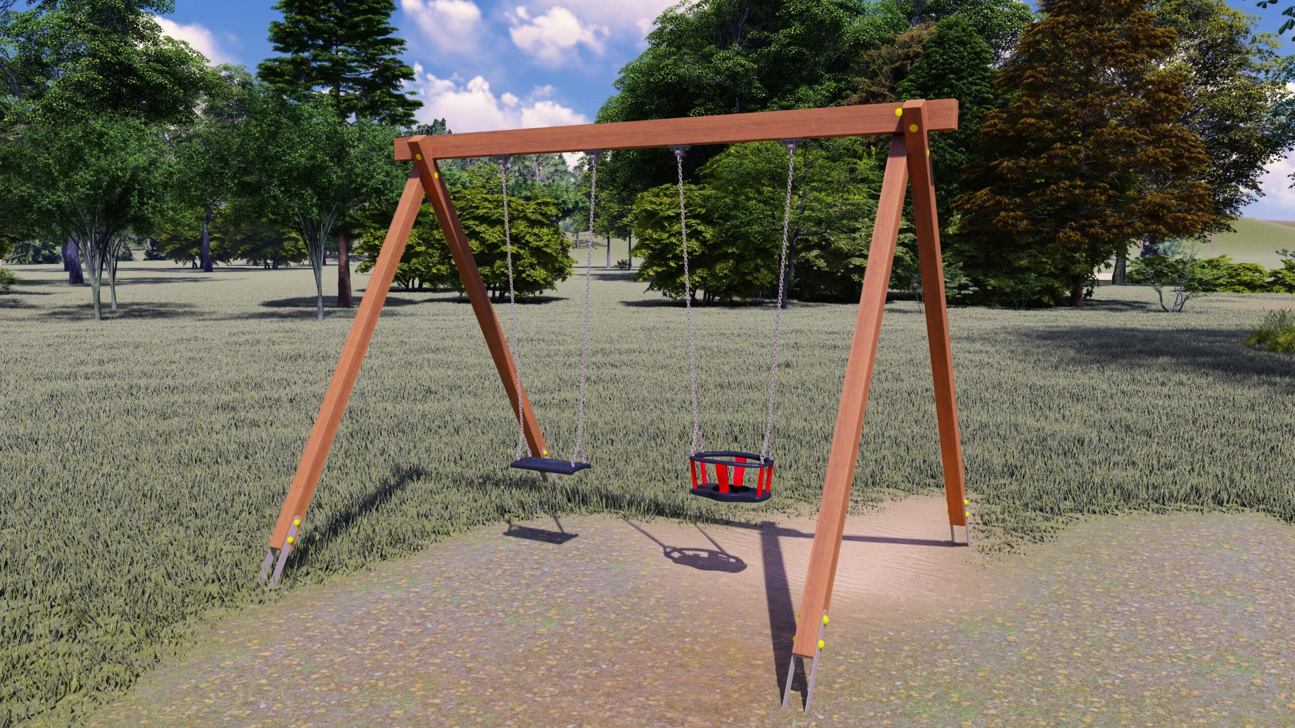 Turkuaz Park | Angled Swing Frame ‘Square’