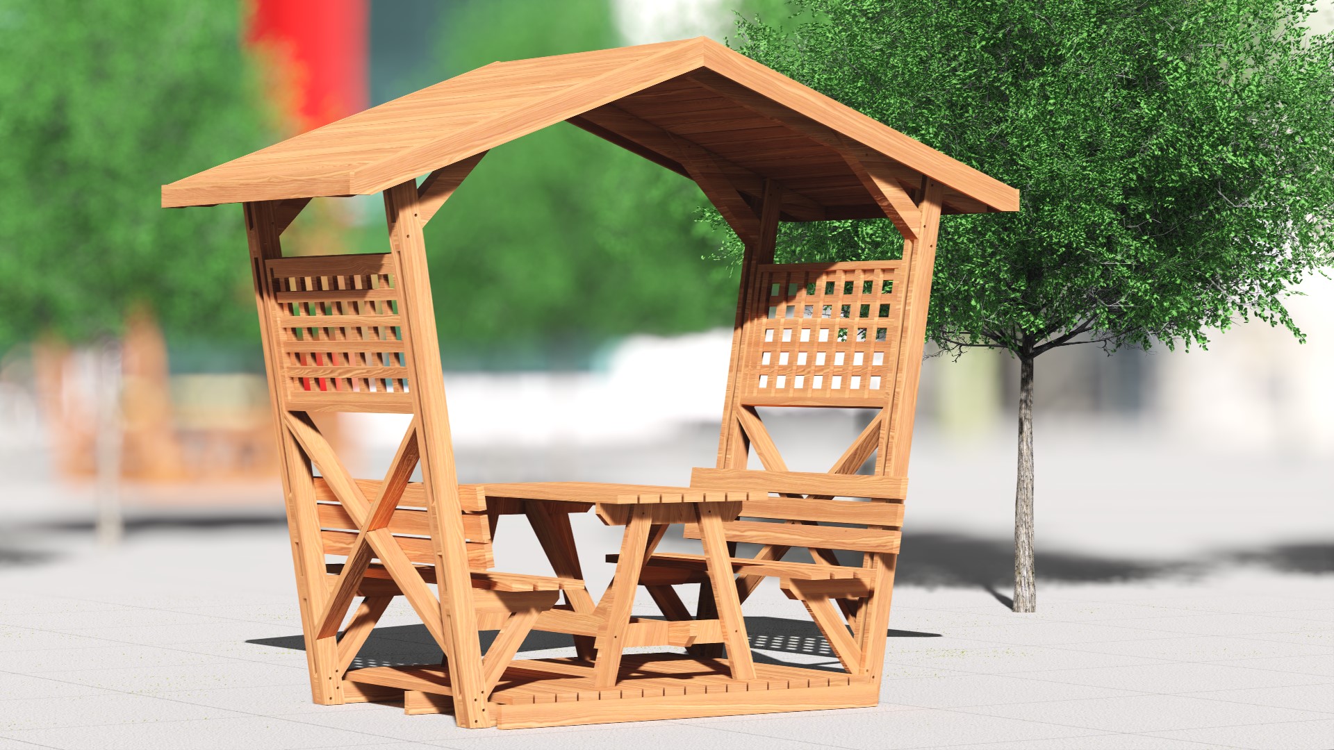 Turkuaz Park | Turkuaz Çatılı Piknik Masası