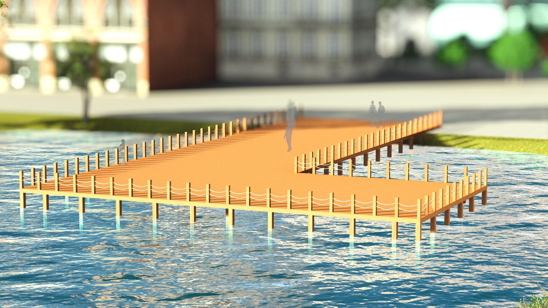Wooden Deck - Pier - Amphitheater - Turkuaz Park