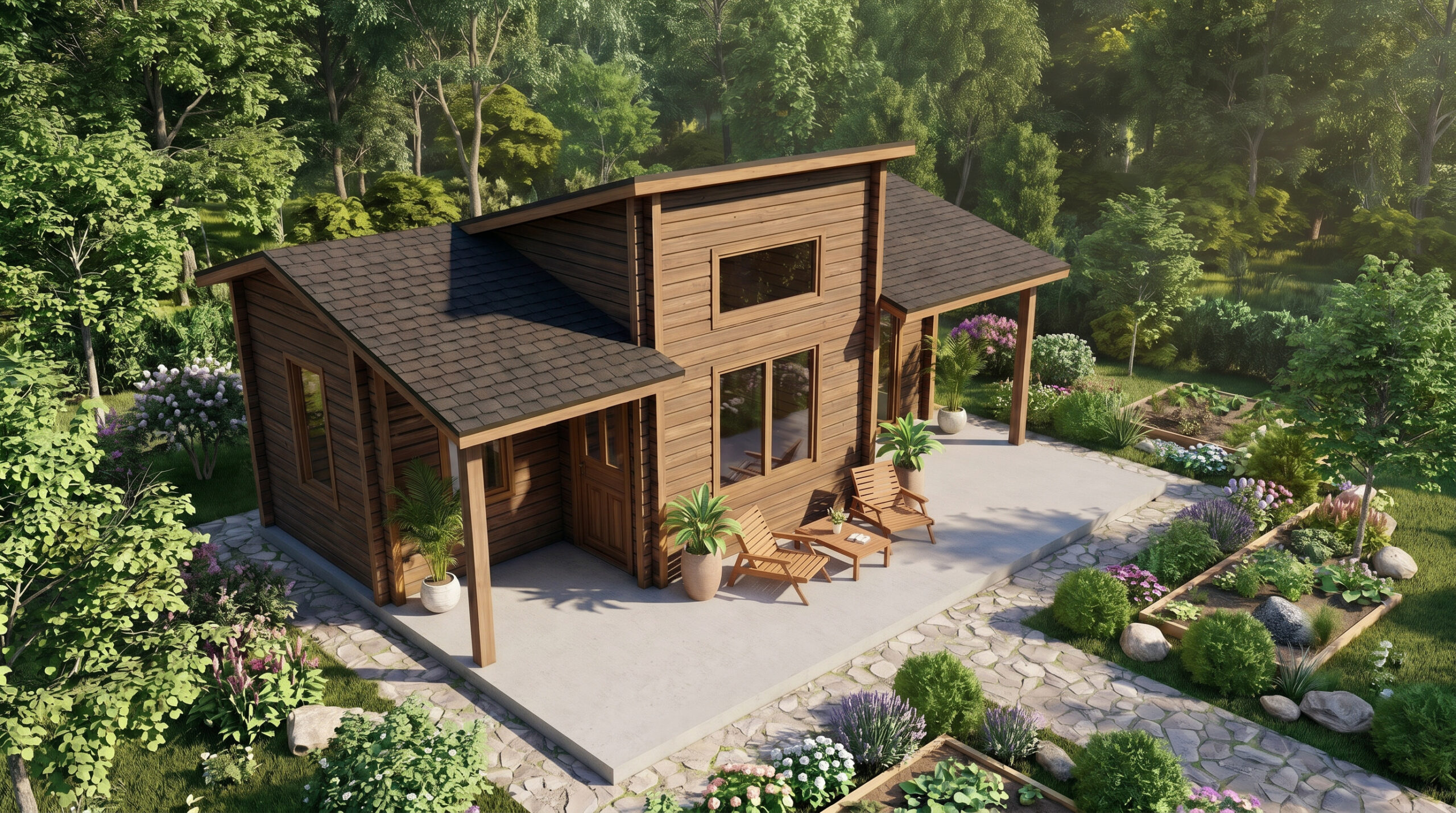Turkuaz Park | 43 m² Ahşap Ev