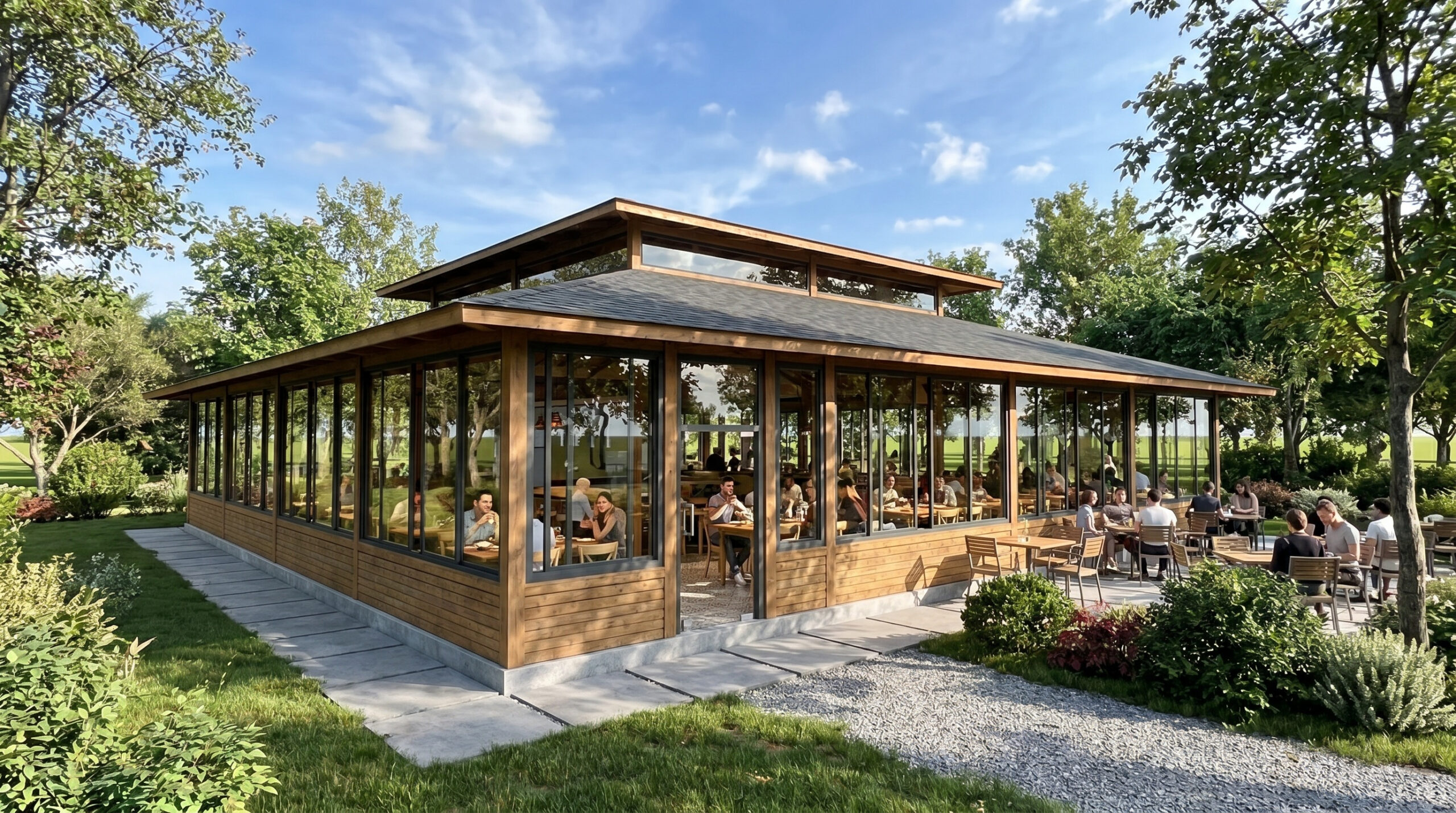 Turkuaz Park | Yeşil Orman Ahşap Restoran Kafe