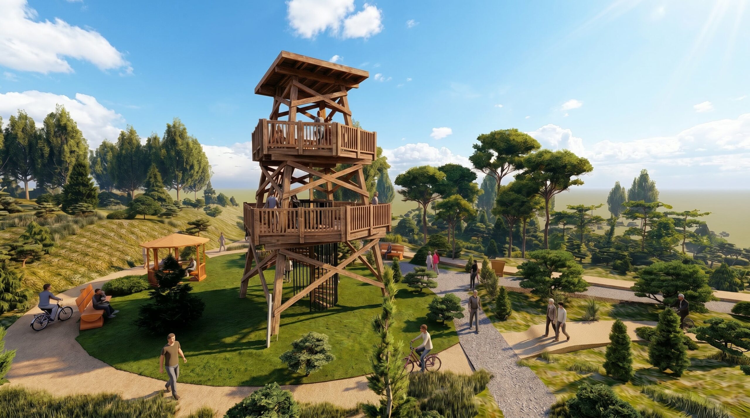 Turkuaz Park | Penta Ahşap Gözlem Kulesi