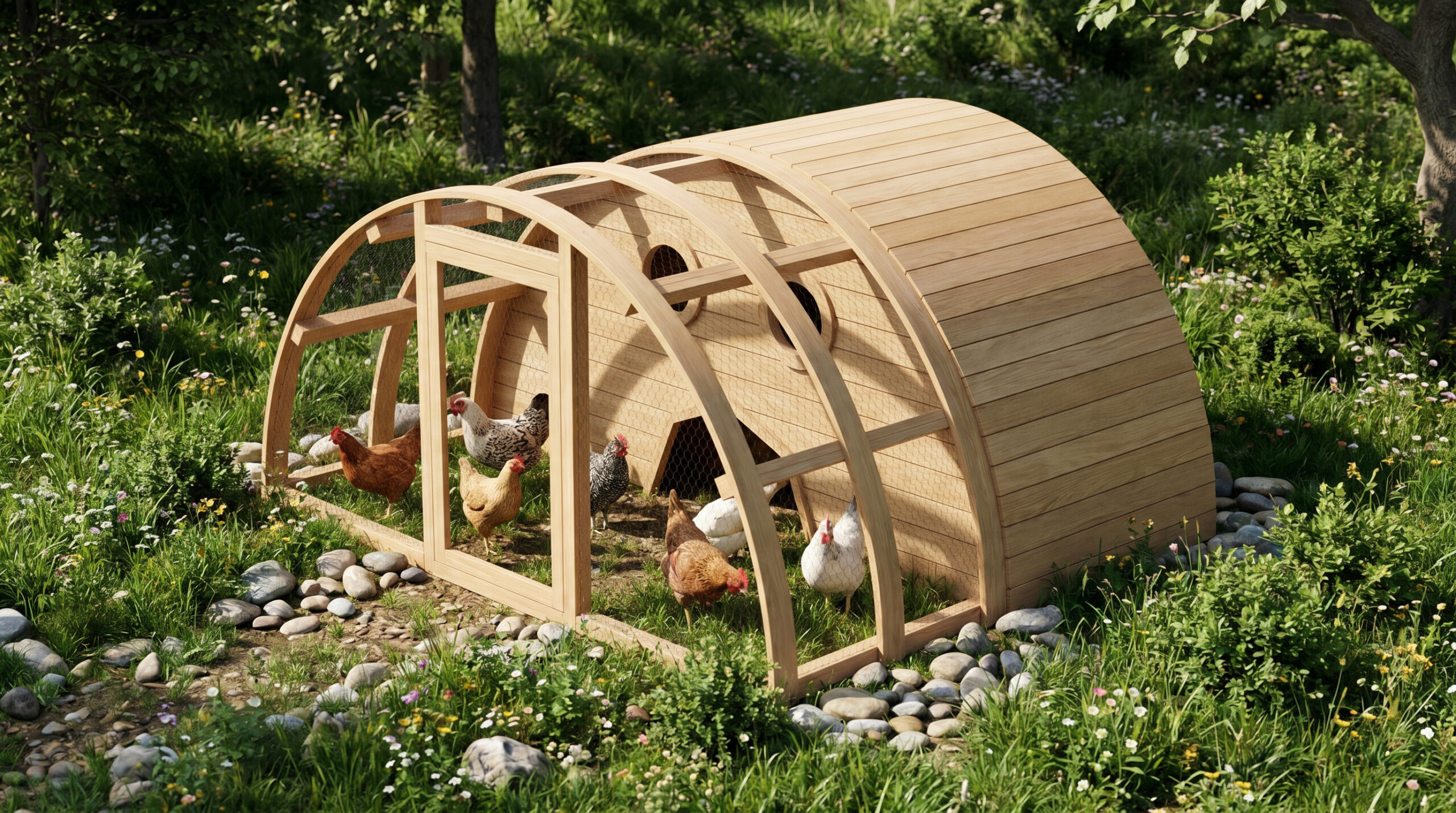 Turkuaz Park | Oval Ahşap Kümes - Fauna Binası